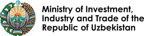 Logo of the Ministry of Investments, Industry and Trade of the Republic of Uzbekistan